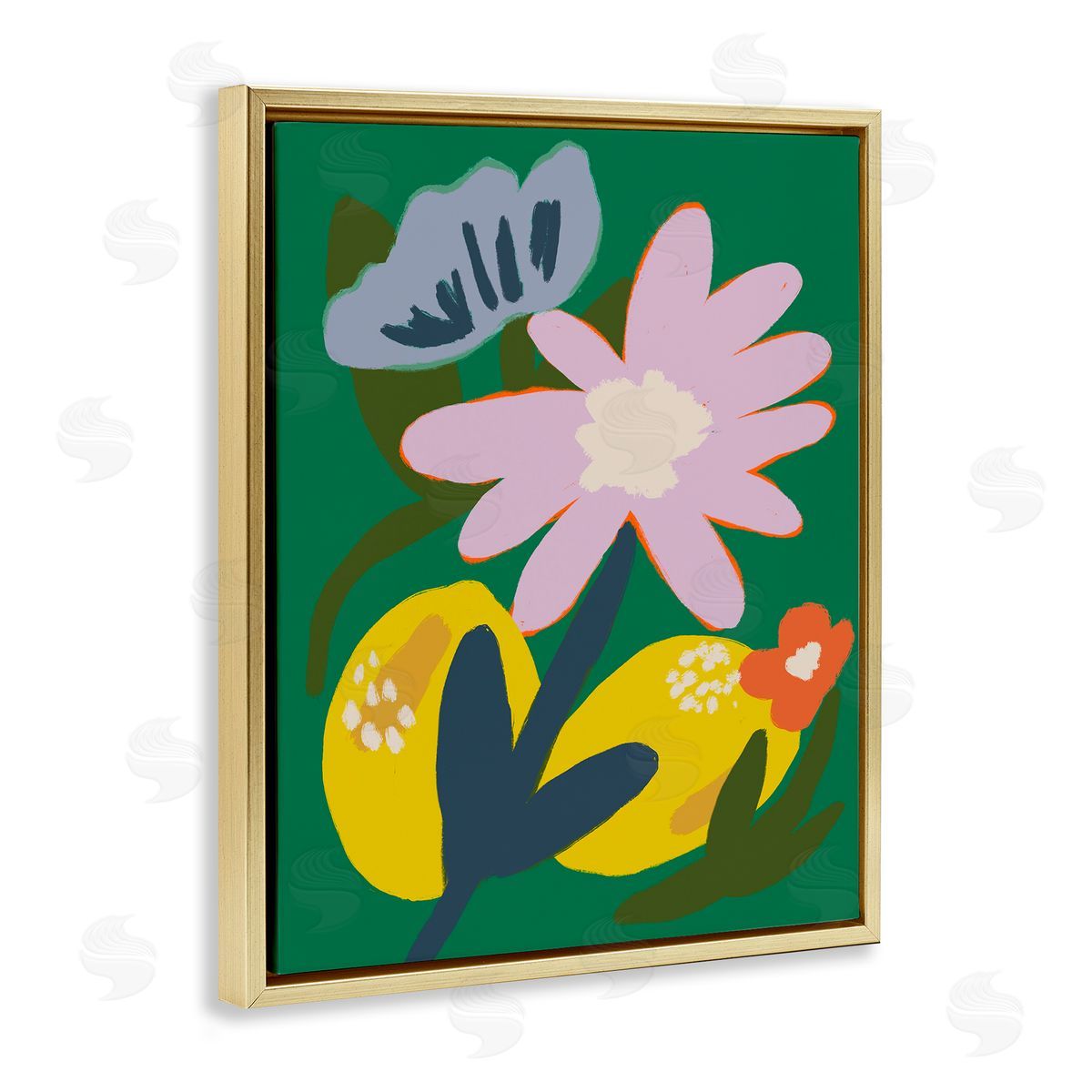 Breathe Live Explore by Oris Eddu Modern Lemon Party Canvas Wall Art Print