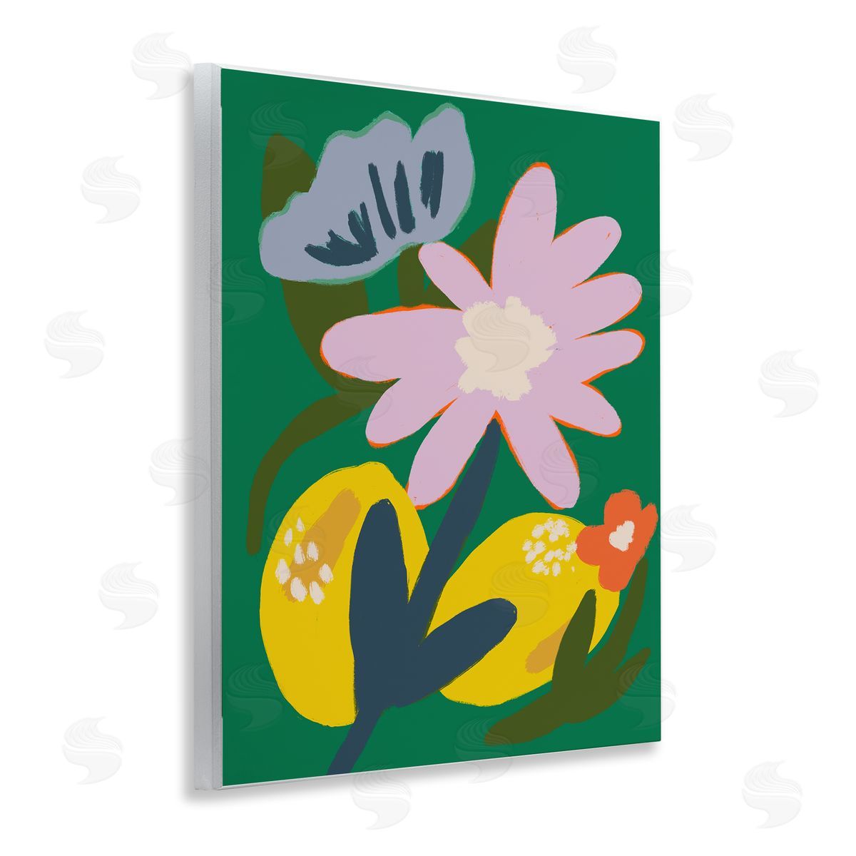 Breathe Live Explore by Oris Eddu Modern Lemon Party Canvas Wall Art Print