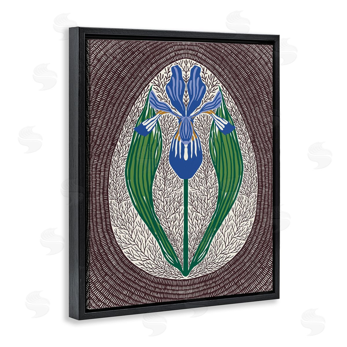 Hannah Beisang Symmetrical Spring Iris Canvas Wall Art Print