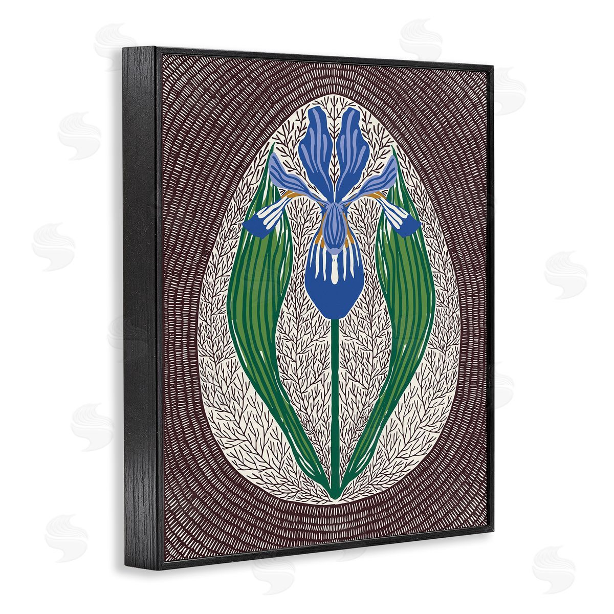 Hannah Beisang Symmetrical Spring Iris Canvas Wall Art Print