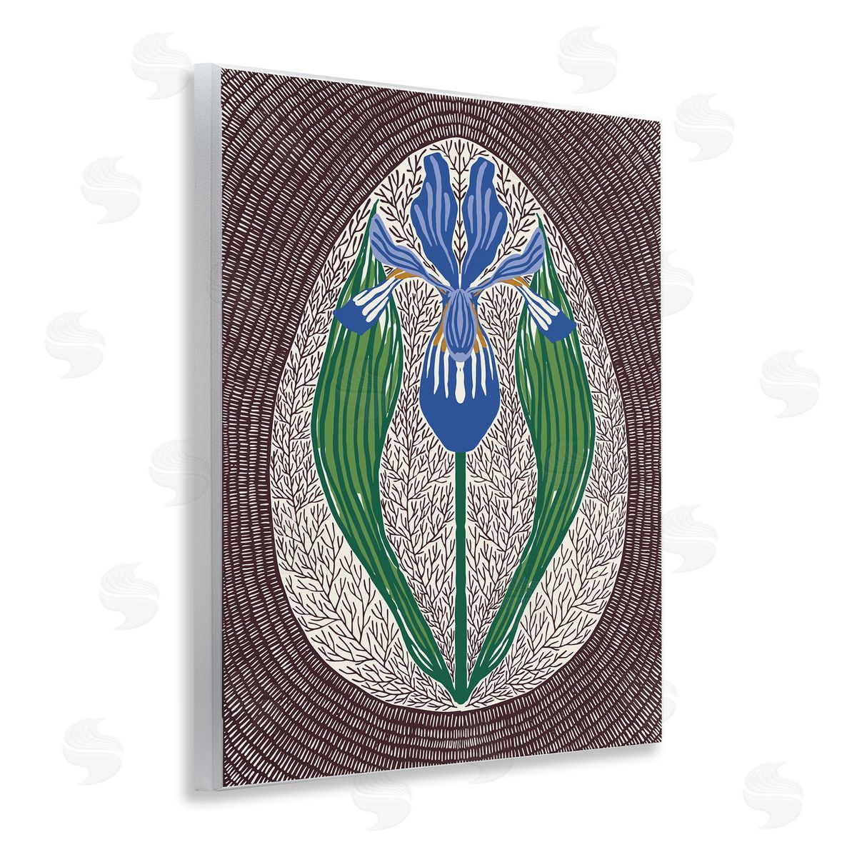 Hannah Beisang Symmetrical Spring Iris Canvas Wall Art Print
