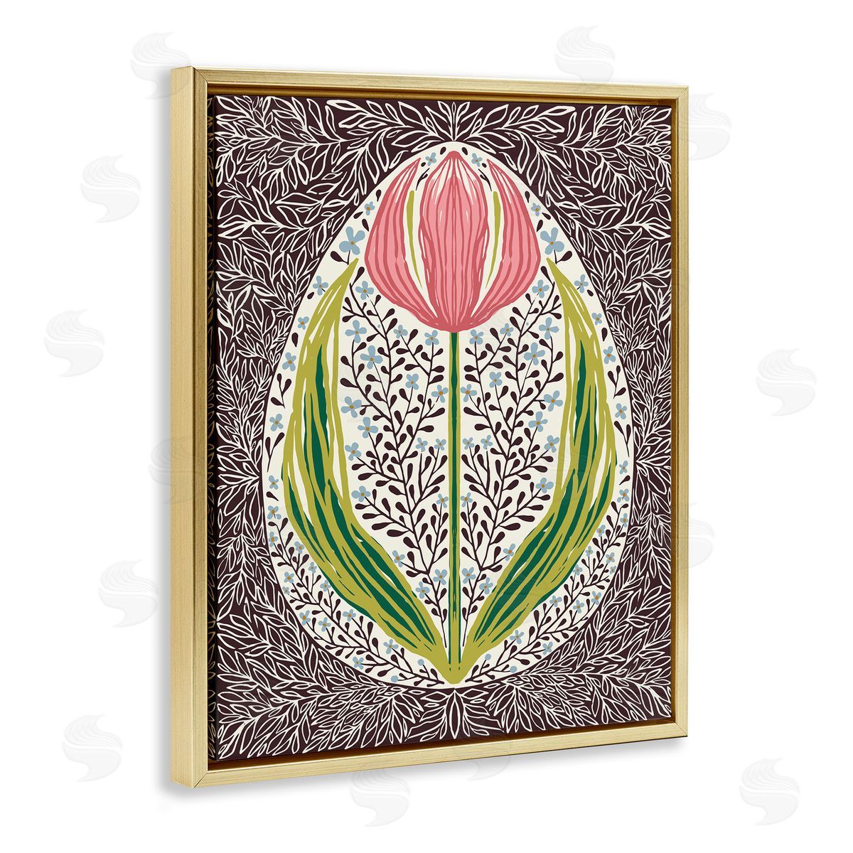Hannah Beisang Symmetrical Spring Tulip Canvas Wall Art Print