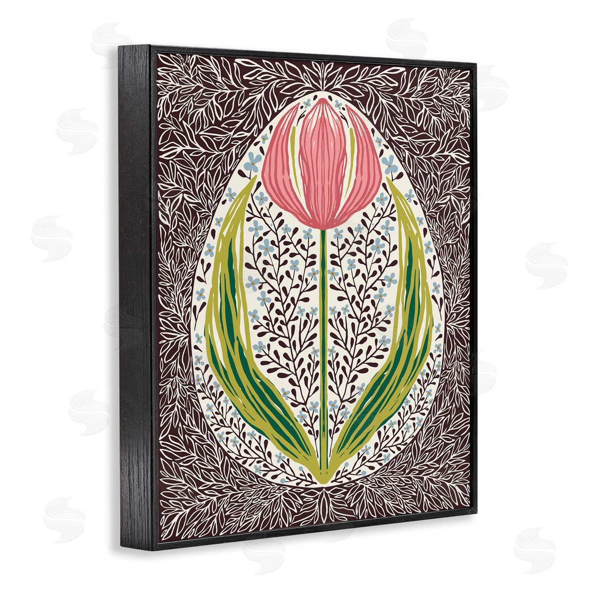 Hannah Beisang Symmetrical Spring Tulip Canvas Wall Art Print