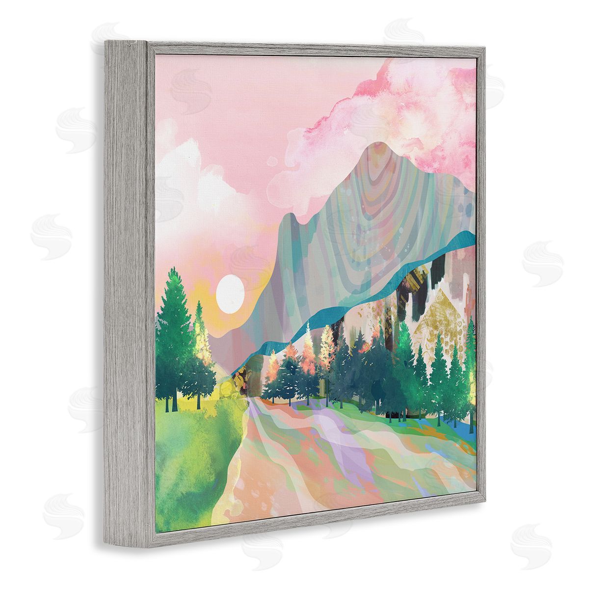 Mia Charro Mystic Canyon in Pastels Canvas Wall Art Print