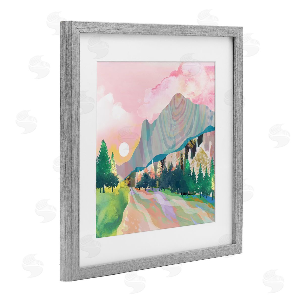 Mia Charro Mystic Canyon in Pastels Canvas Wall Art Print