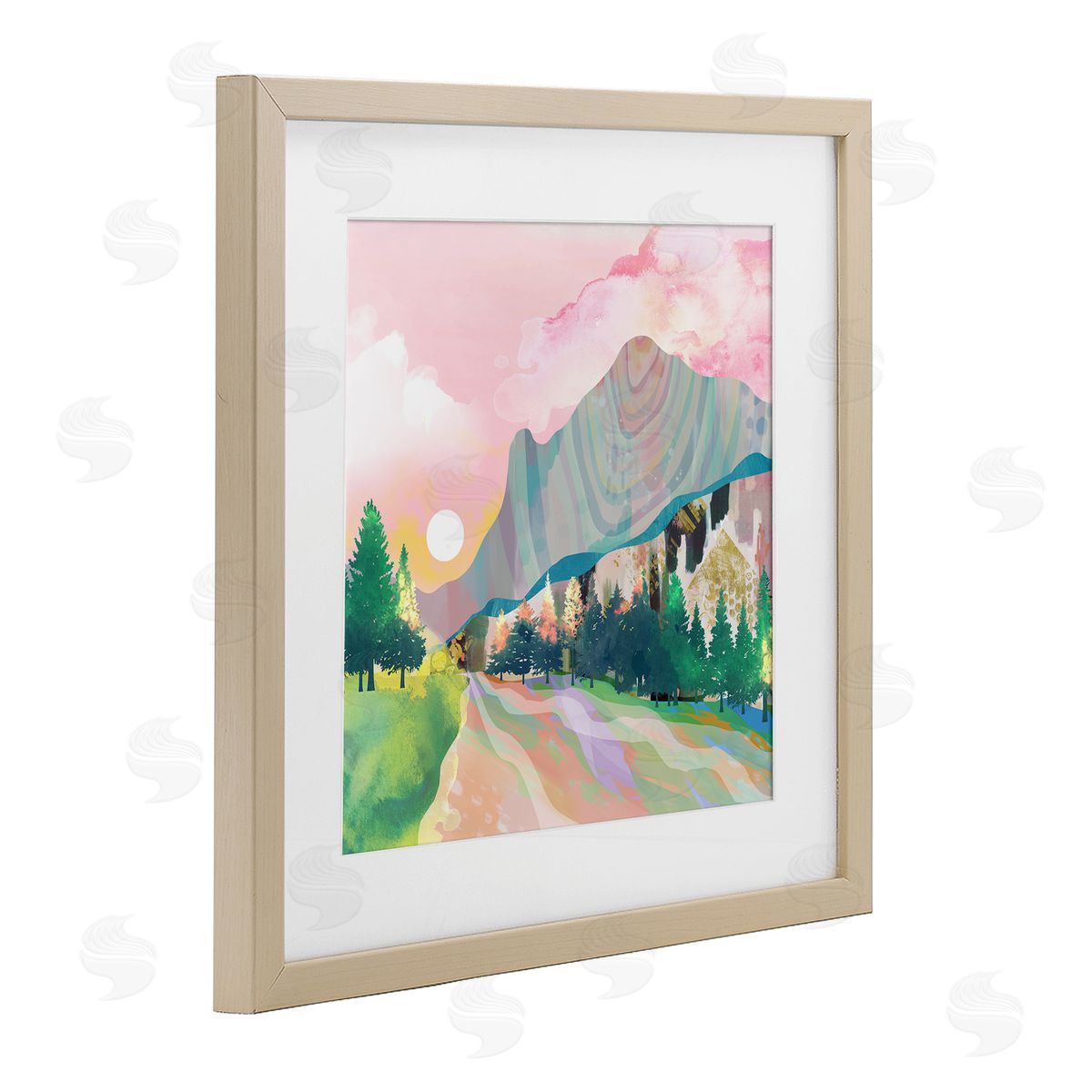 Mia Charro Mystic Canyon in Pastels Canvas Wall Art Print