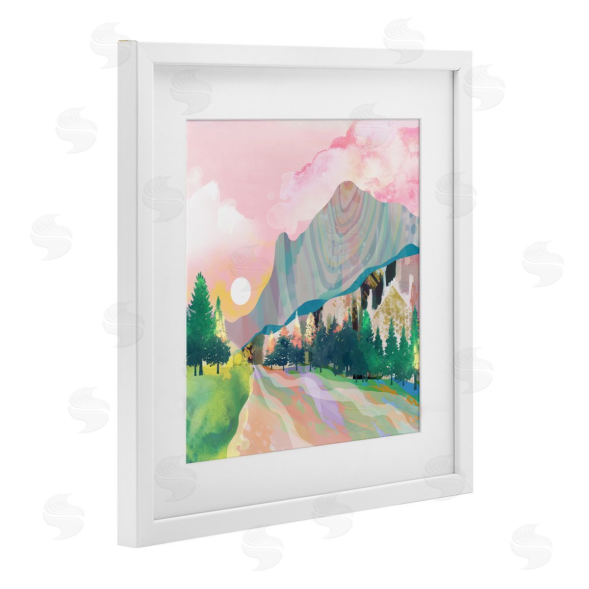 Mia Charro Mystic Canyon in Pastels Canvas Wall Art Print