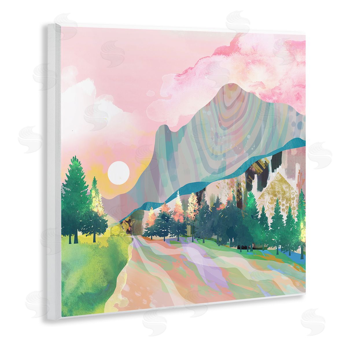 Mia Charro Mystic Canyon in Pastels Canvas Wall Art Print