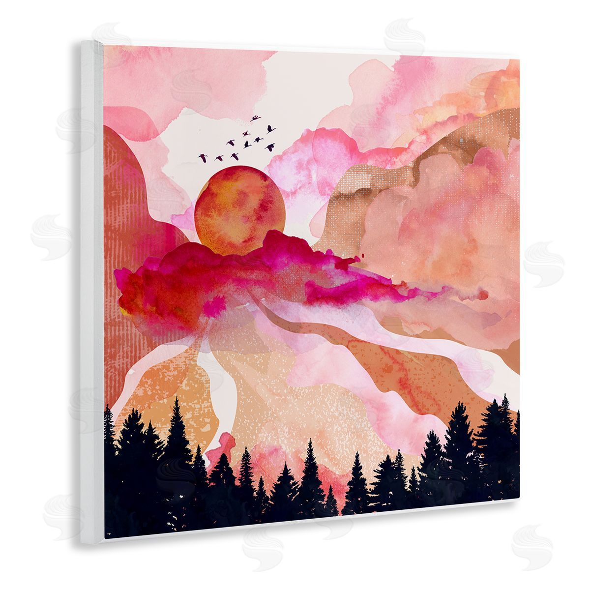 Mia Charro Dawn In The River Canvas Wall Art Print