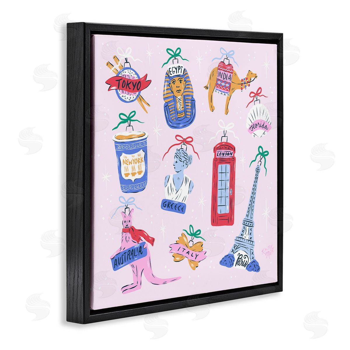 Krissy Mast Global Travel Ornaments Canvas Wall Art Print