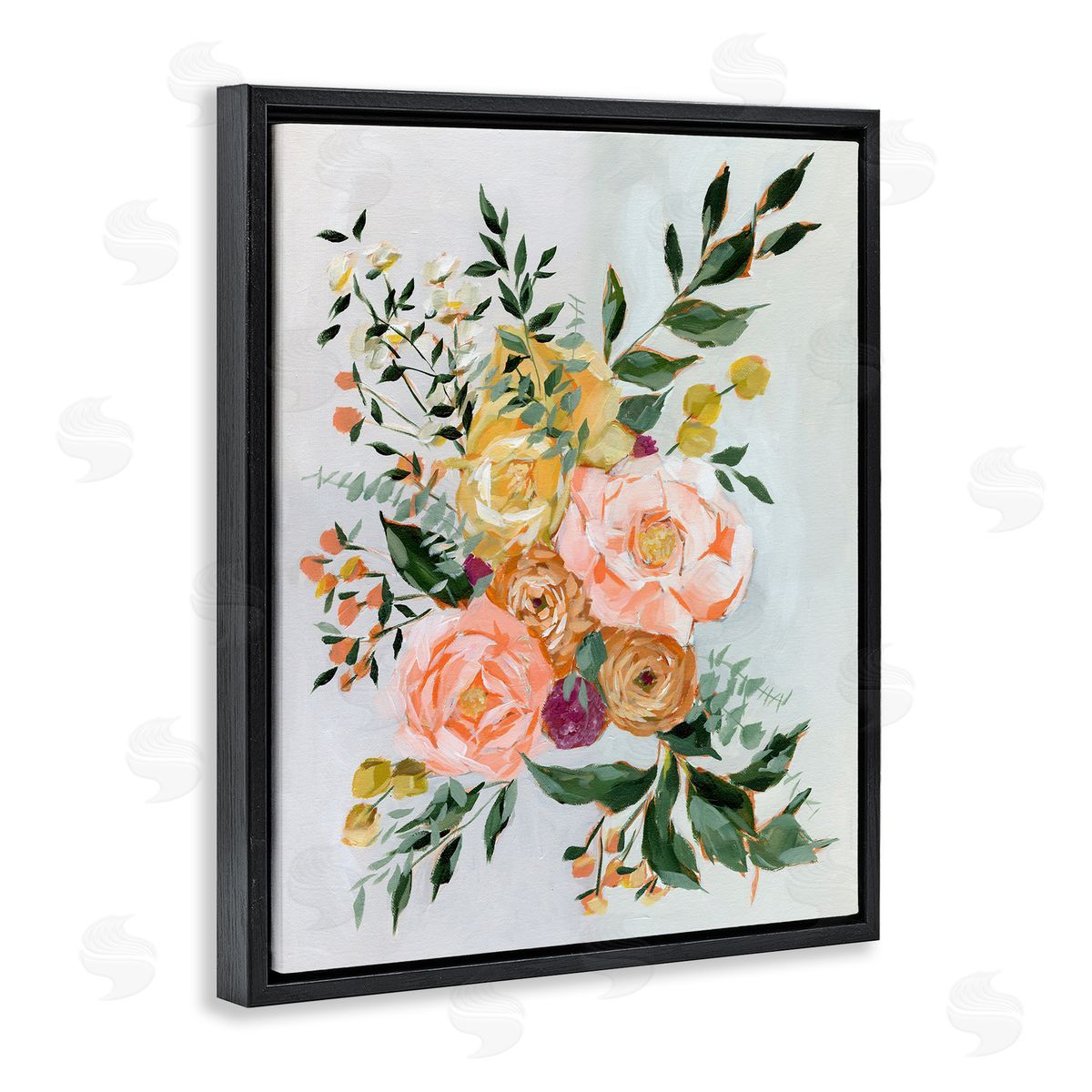 Annie Quigley Brushed Bundle of Flowers Canvas Wall Art Print