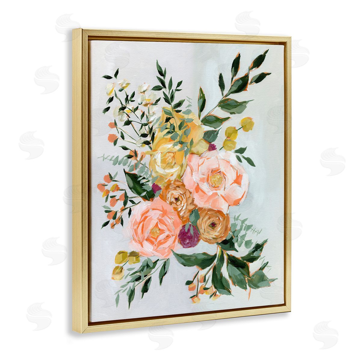 Annie Quigley Brushed Bundle of Flowers Canvas Wall Art Print