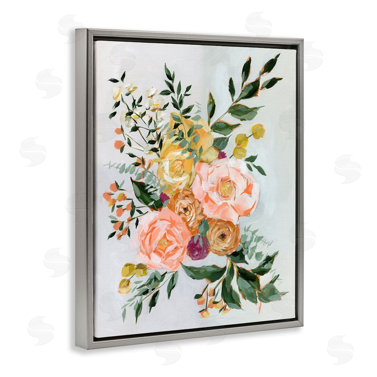 Annie Quigley Brushed Bundle of Flowers Canvas Wall Art Print