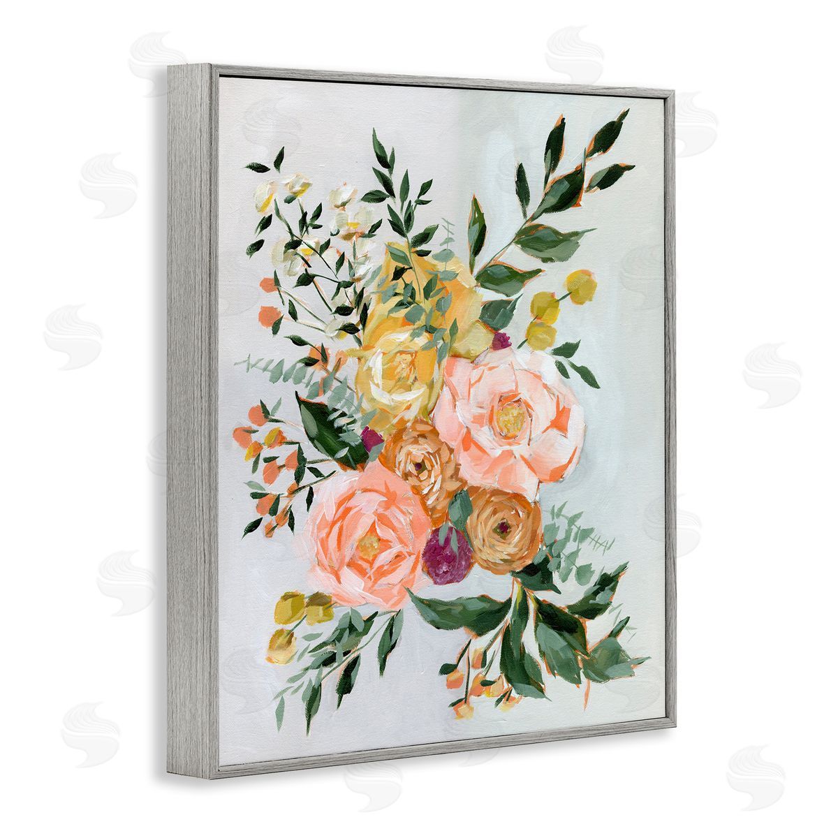 Annie Quigley Brushed Bundle of Flowers Canvas Wall Art Print