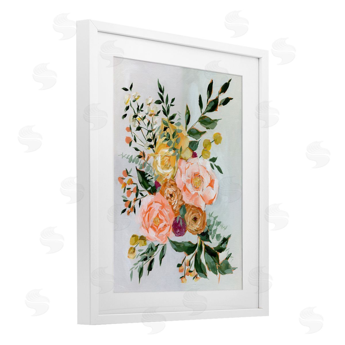 Annie Quigley Brushed Bundle of Flowers Canvas Wall Art Print