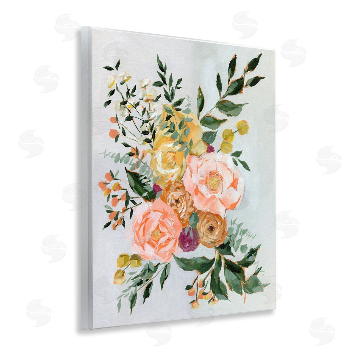 Annie Quigley Brushed Bundle of Flowers Canvas Wall Art Print