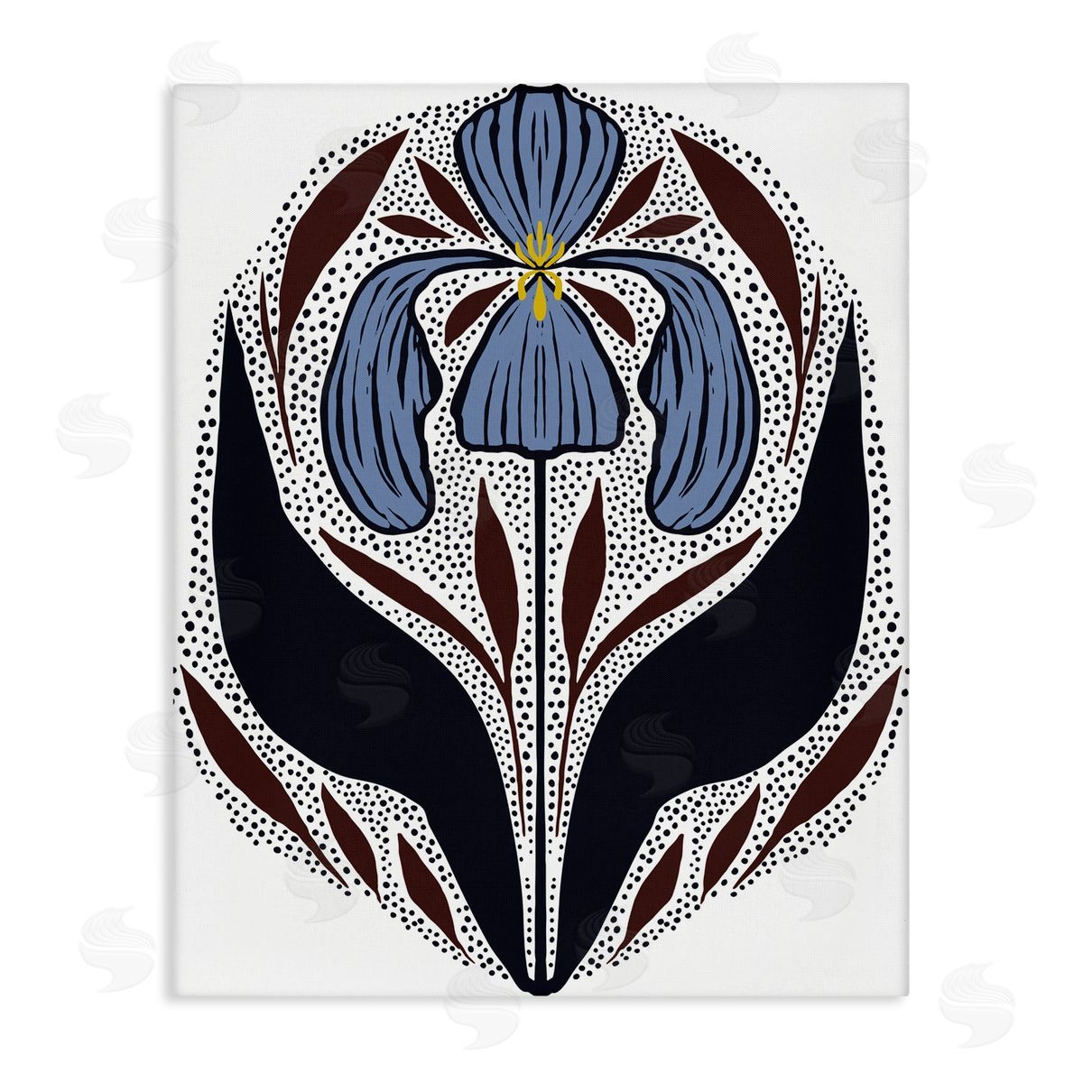 Hannah Beisang Symmetrical Iris Pattern Canvas Wall Art Print