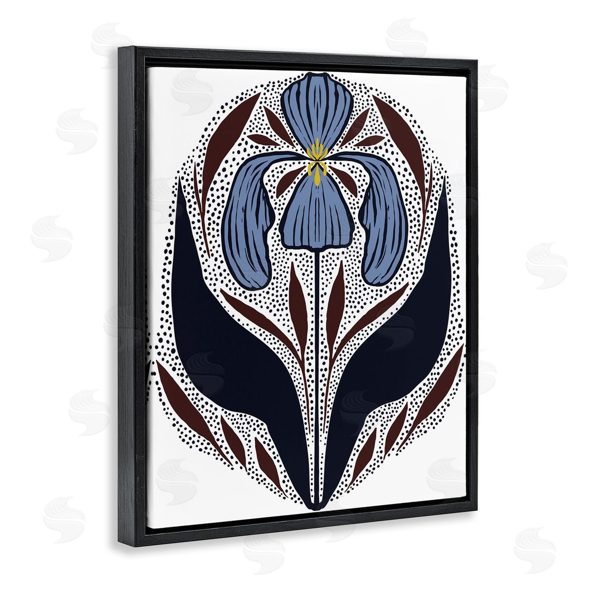 Hannah Beisang Symmetrical Iris Pattern Canvas Wall Art Print