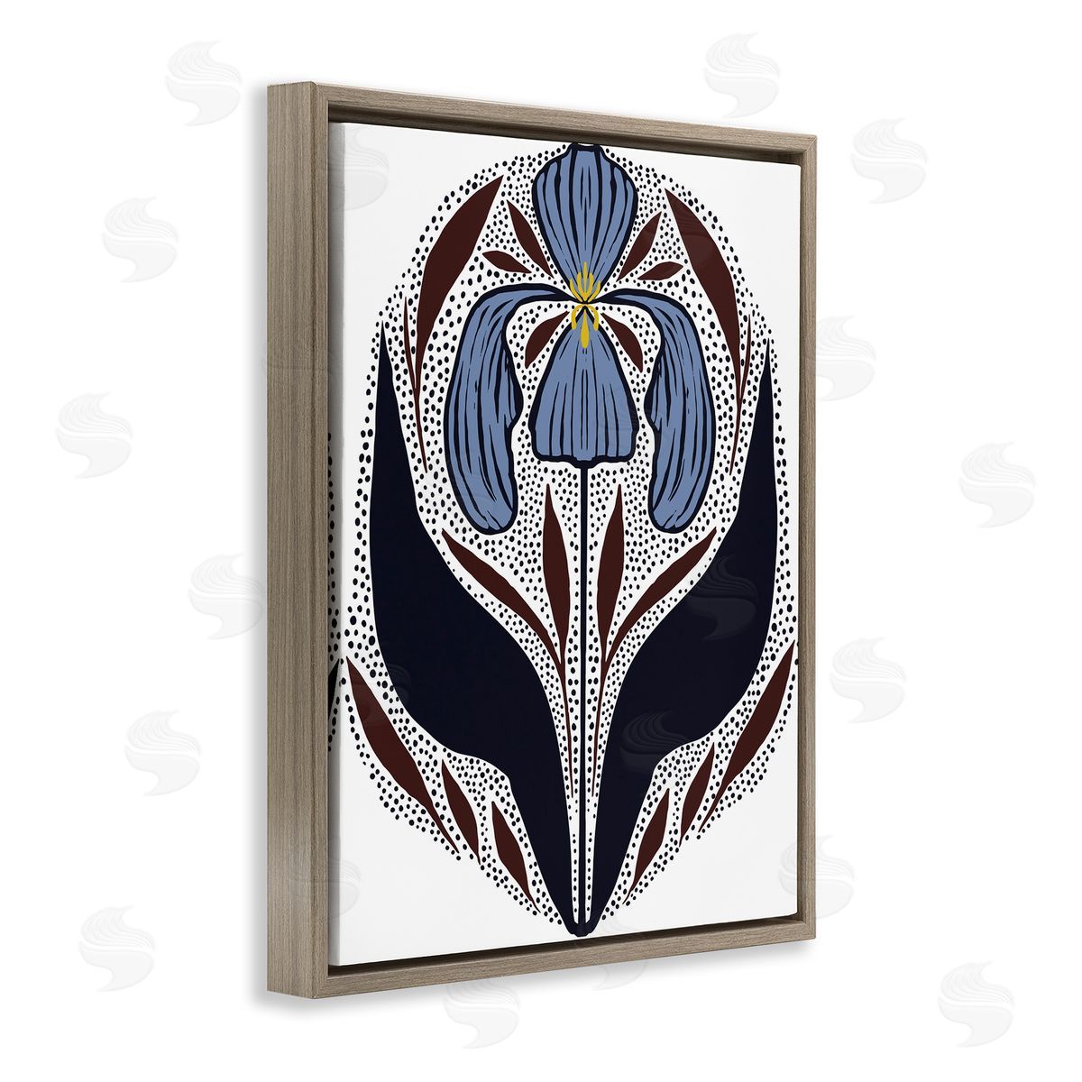 Hannah Beisang Symmetrical Iris Pattern Canvas Wall Art Print