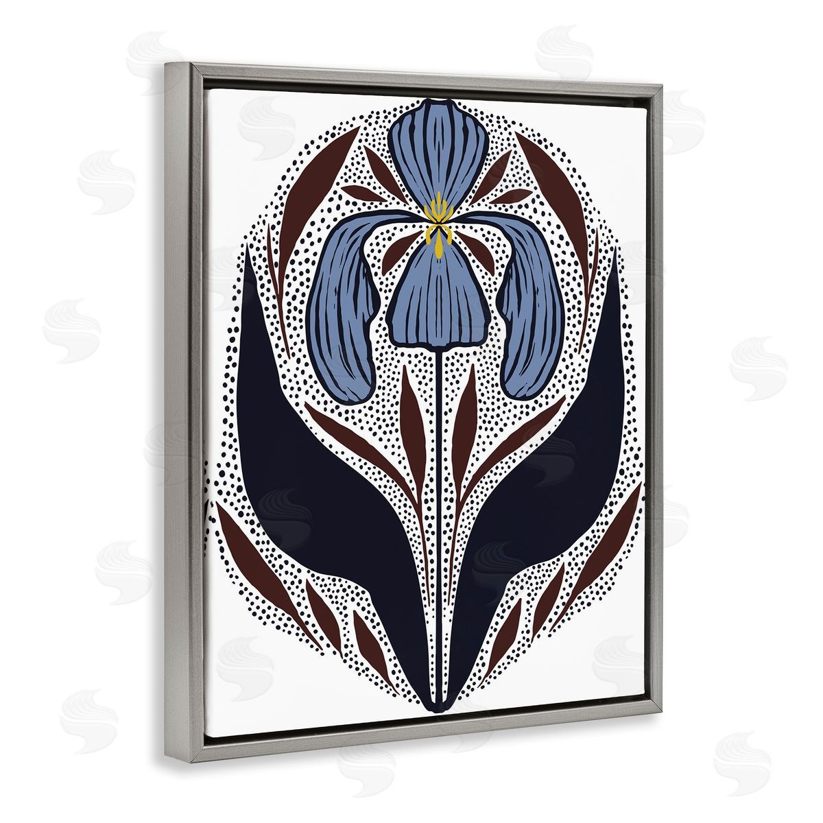 Hannah Beisang Symmetrical Iris Pattern Canvas Wall Art Print