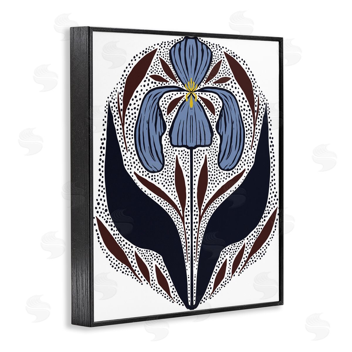 Hannah Beisang Symmetrical Iris Pattern Canvas Wall Art Print