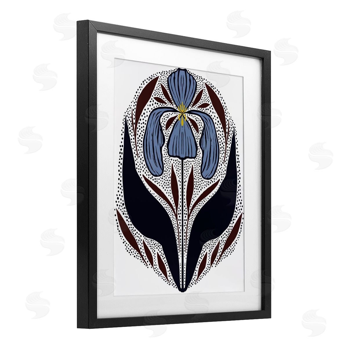 Hannah Beisang Symmetrical Iris Pattern Canvas Wall Art Print