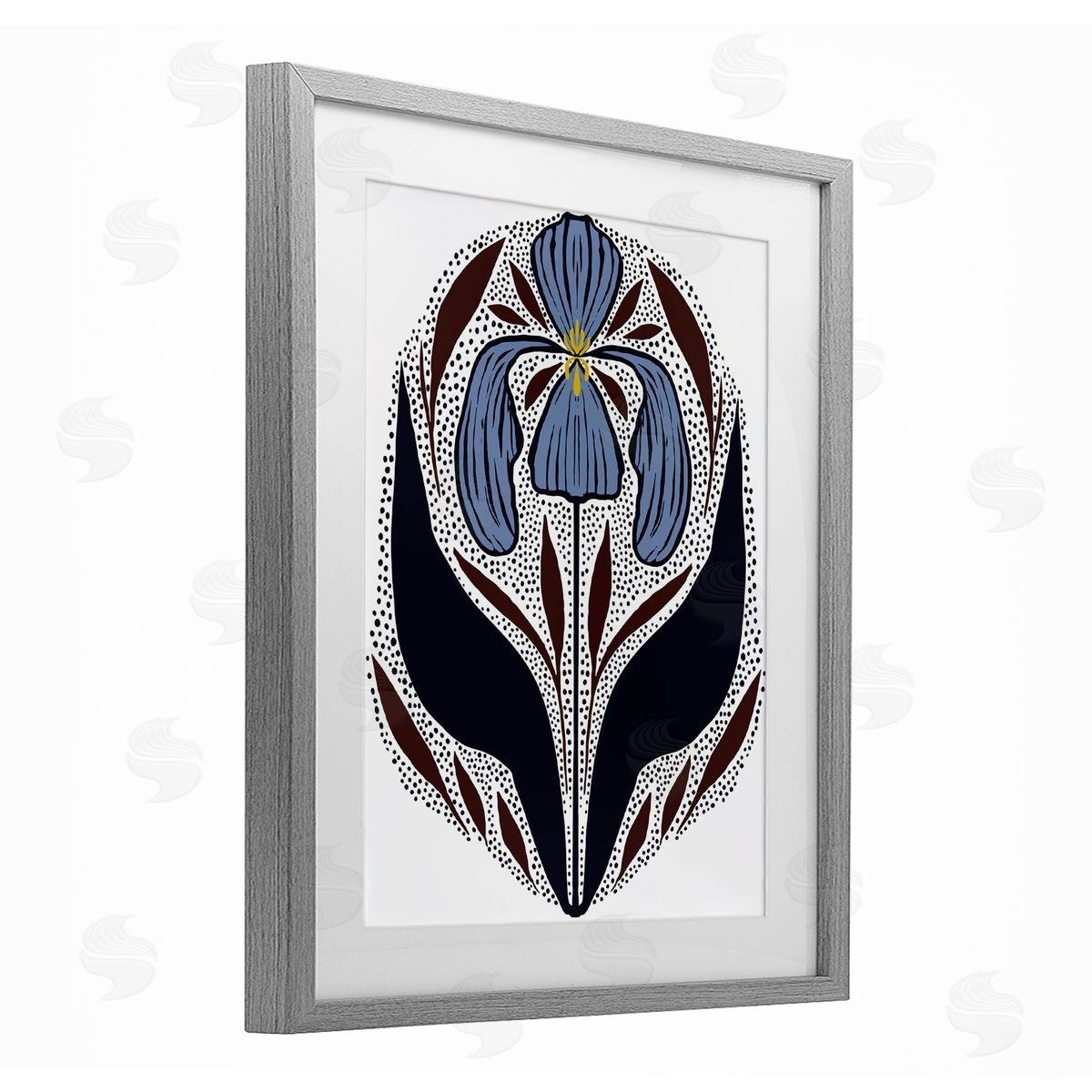 Hannah Beisang Symmetrical Iris Pattern Canvas Wall Art Print