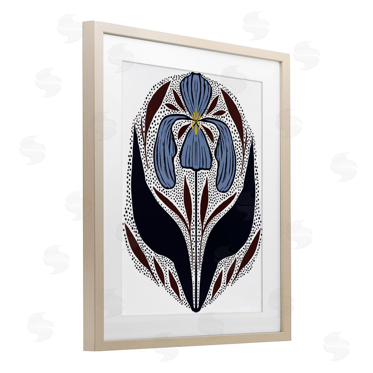 Hannah Beisang Symmetrical Iris Pattern Canvas Wall Art Print