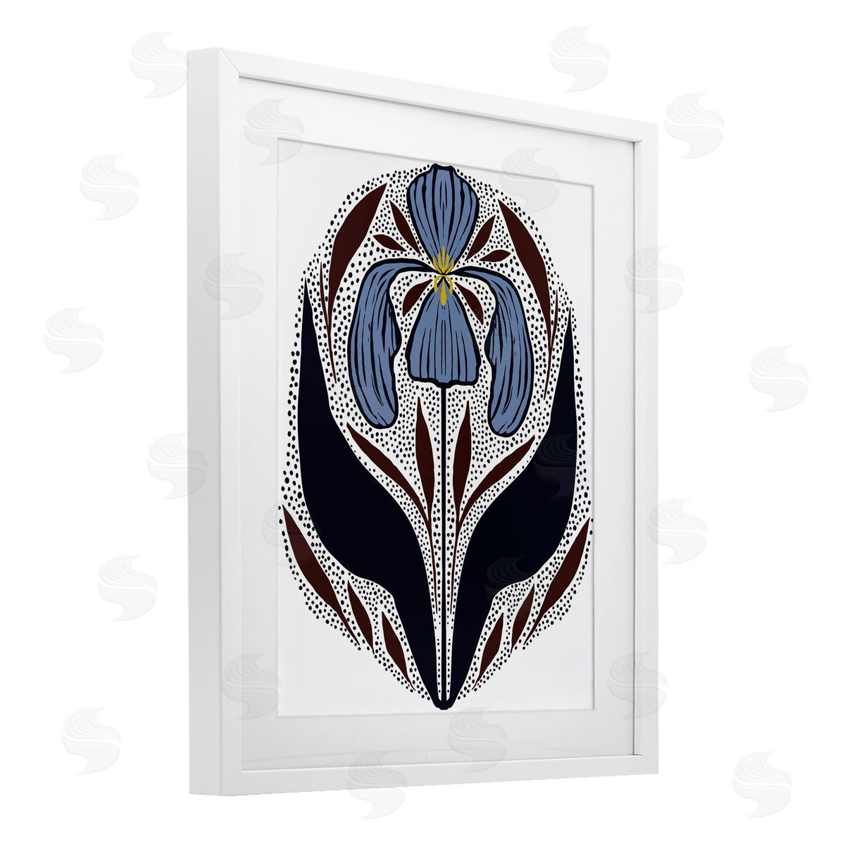 Hannah Beisang Symmetrical Iris Pattern Canvas Wall Art Print