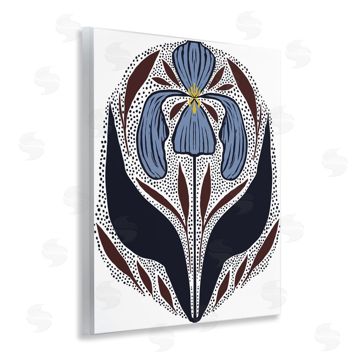 Hannah Beisang Symmetrical Iris Pattern Canvas Wall Art Print