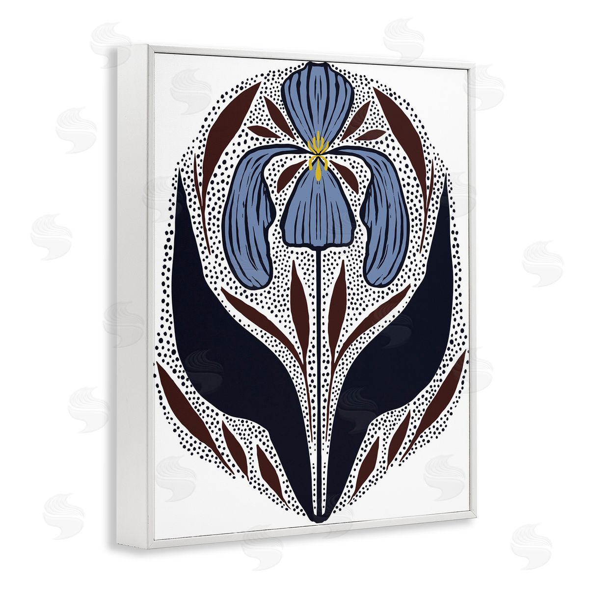 Hannah Beisang Symmetrical Iris Pattern Canvas Wall Art Print