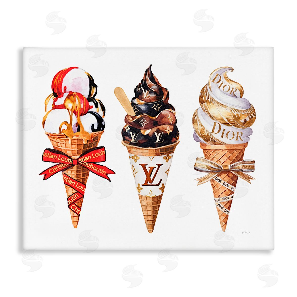 Amanda Greenwood Luxury Gourmet Ice Cream Canvas Wall Art Print