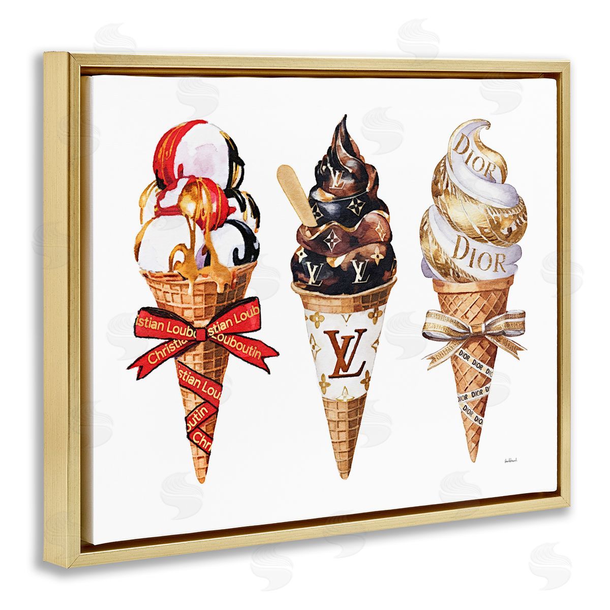 Amanda Greenwood Luxury Gourmet Ice Cream Canvas Wall Art Print