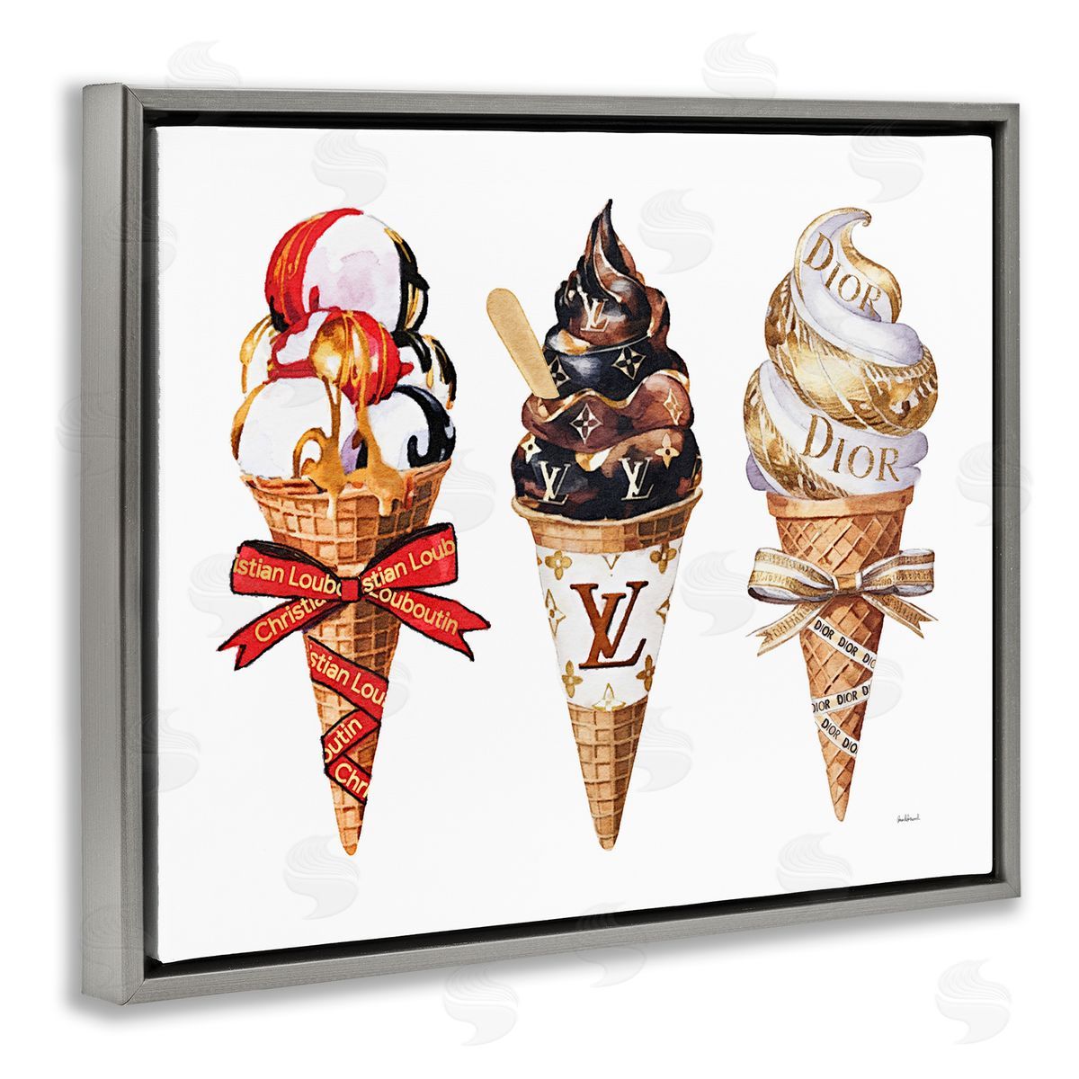 Amanda Greenwood Luxury Gourmet Ice Cream Canvas Wall Art Print