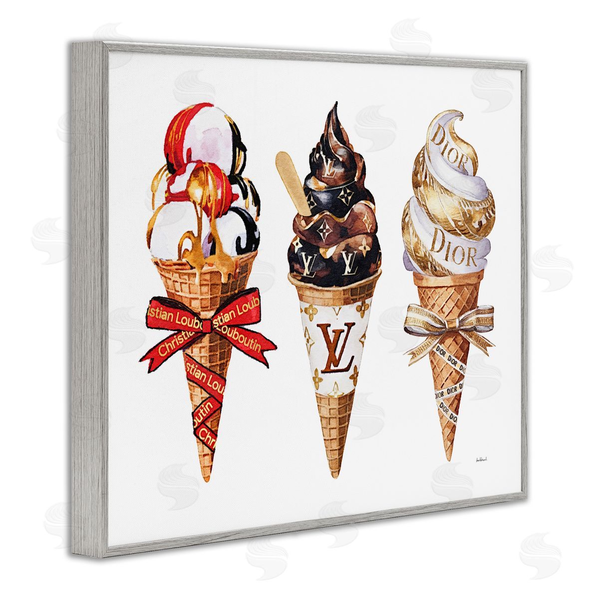 Amanda Greenwood Luxury Gourmet Ice Cream Canvas Wall Art Print