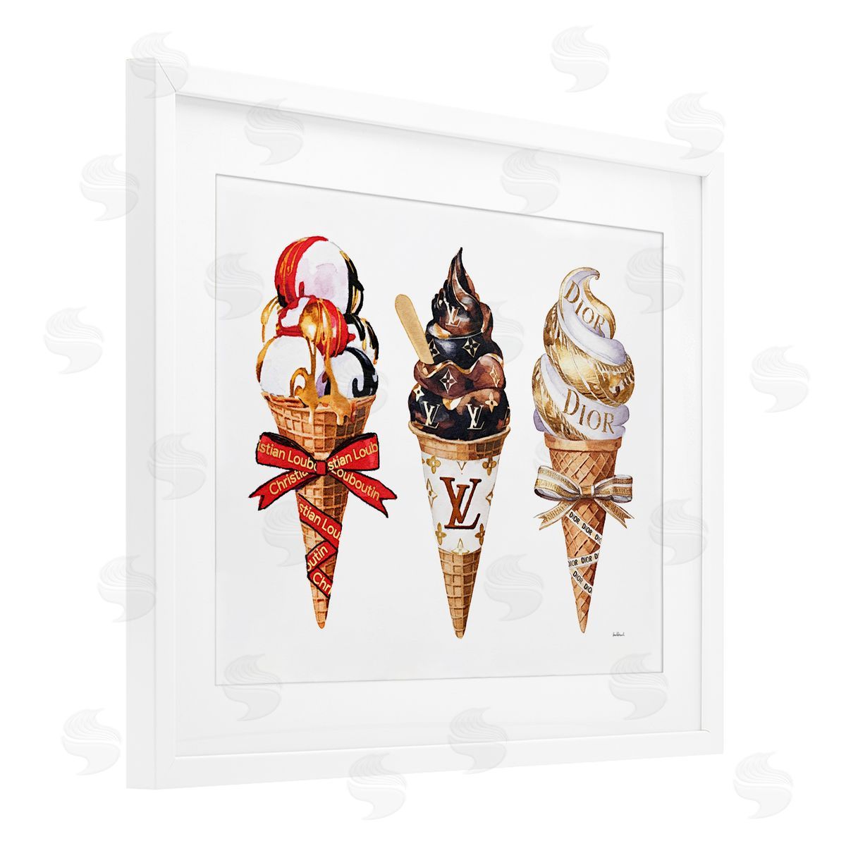 Amanda Greenwood Luxury Gourmet Ice Cream Canvas Wall Art Print