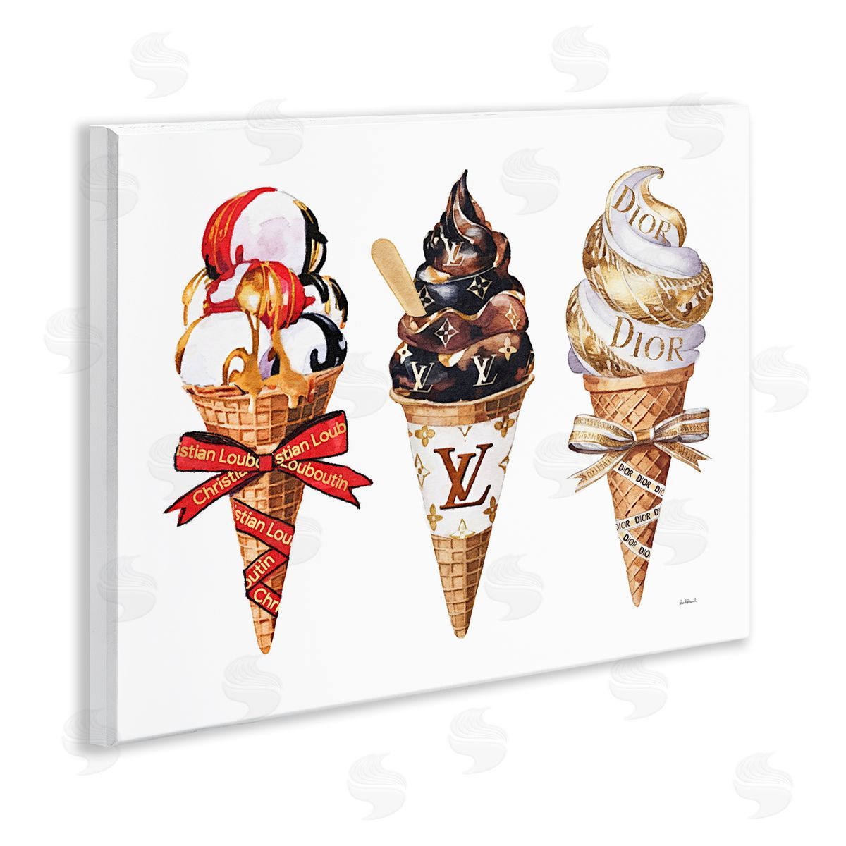 Amanda Greenwood Luxury Gourmet Ice Cream Canvas Wall Art Print