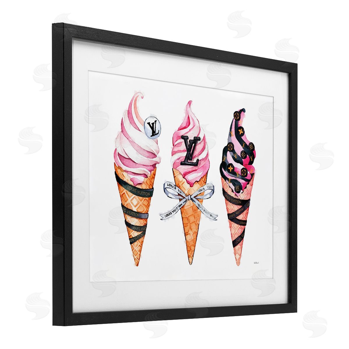 Amanda Greenwood Glam Ice Cream Cones Canvas Wall Art Print