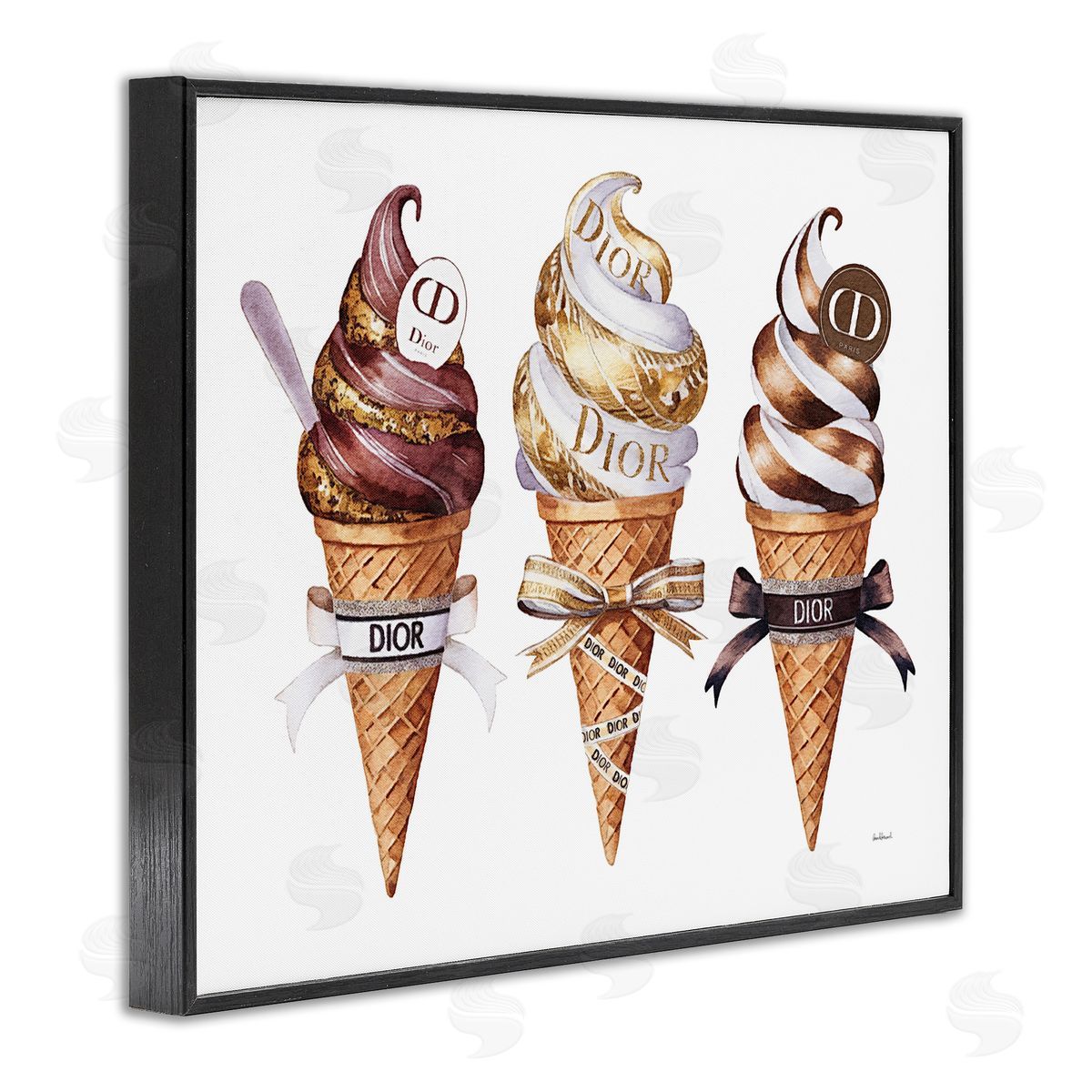 Amanda Greenwood Sweet Glam Ice Cream Canvas Wall Art Print