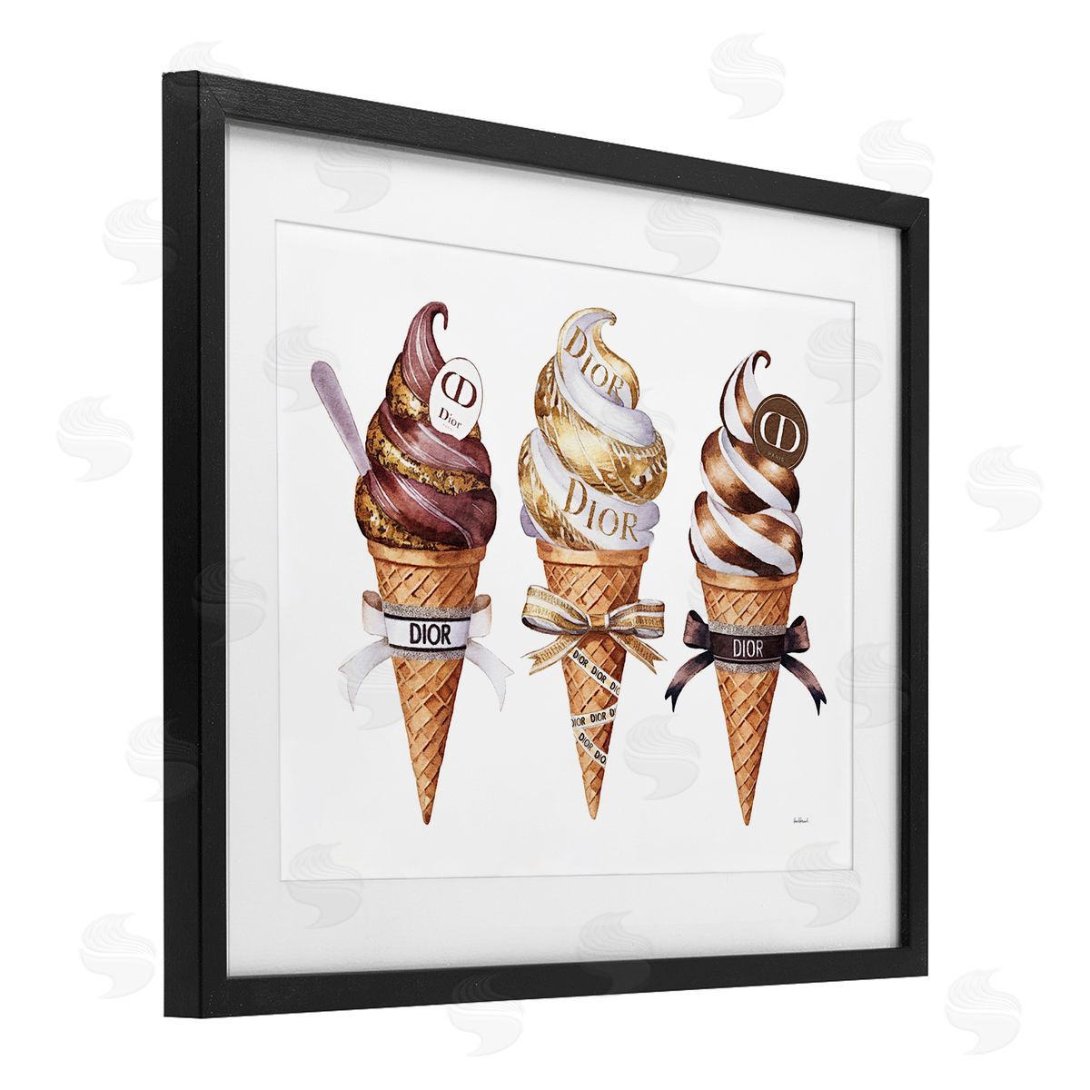 Amanda Greenwood Sweet Glam Ice Cream Canvas Wall Art Print