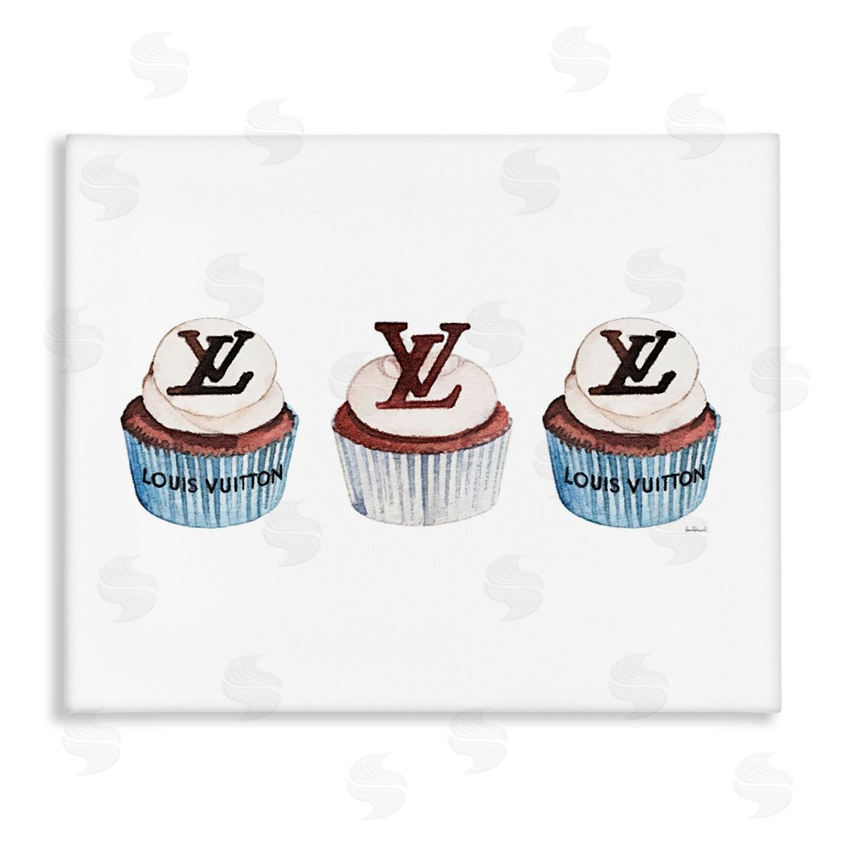 Amanda Greenwood Luxury Bakery Cupcake Trio Canvas Wall Art Print