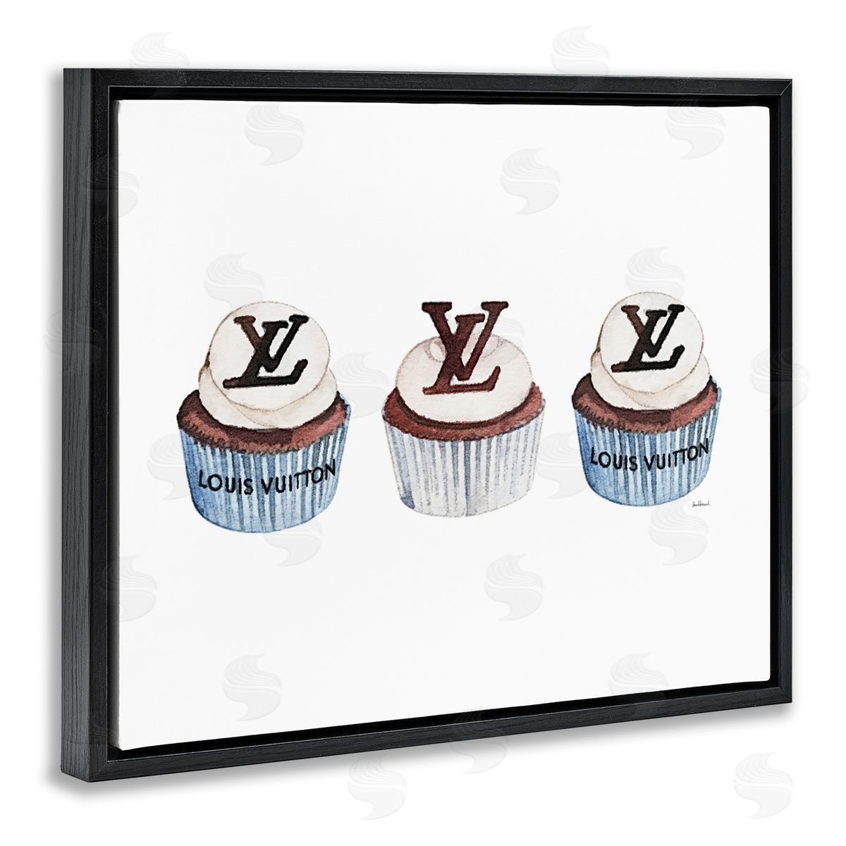 Amanda Greenwood Luxury Bakery Cupcake Trio Canvas Wall Art Print