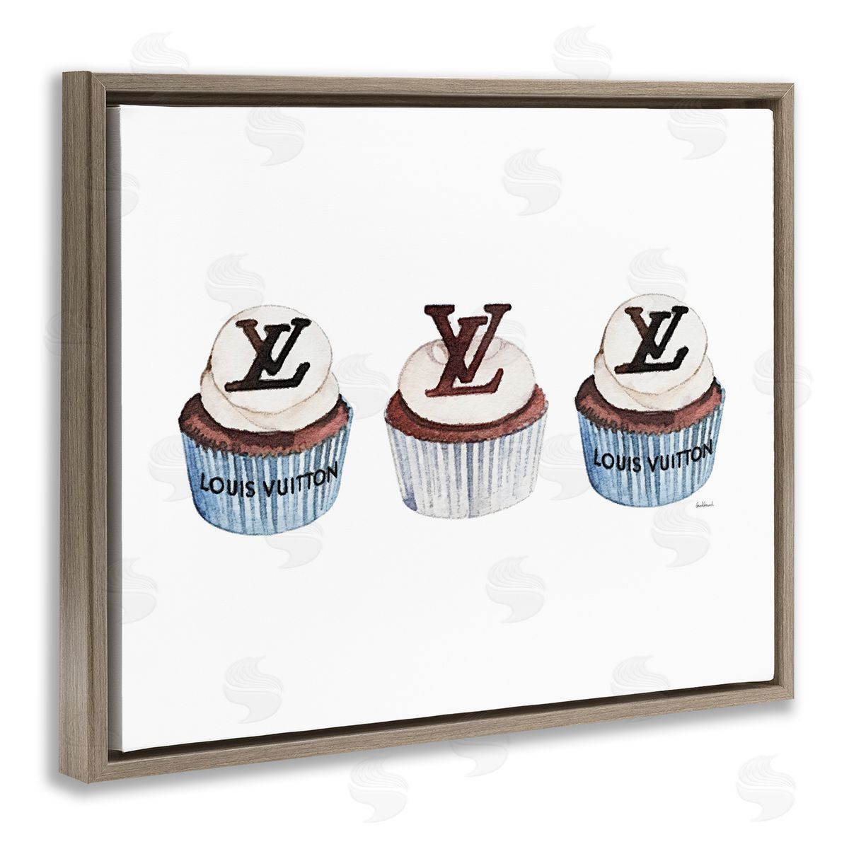 Amanda Greenwood Luxury Bakery Cupcake Trio Canvas Wall Art Print