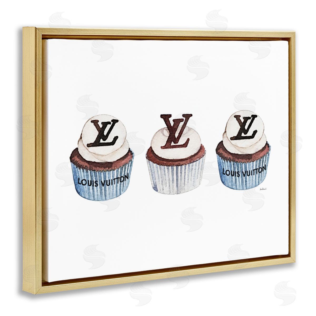 Amanda Greenwood Luxury Bakery Cupcake Trio Canvas Wall Art Print