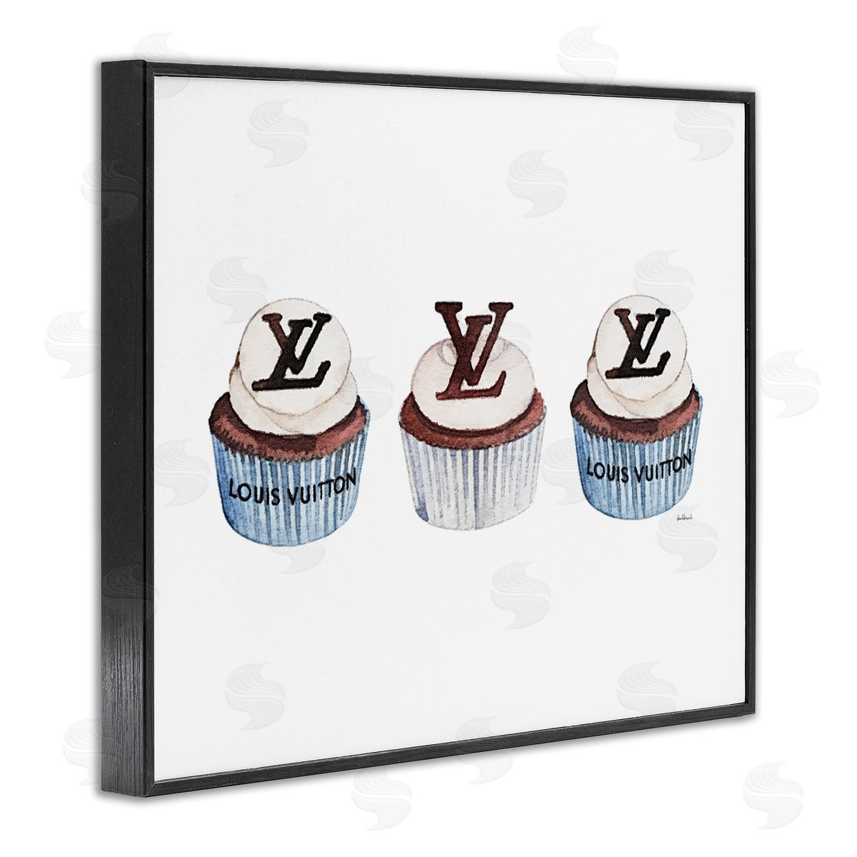 Amanda Greenwood Luxury Bakery Cupcake Trio Canvas Wall Art Print