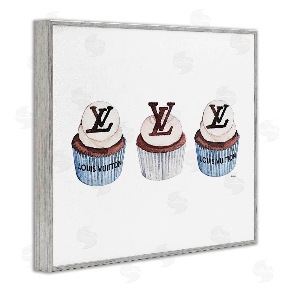 Amanda Greenwood Luxury Bakery Cupcake Trio Canvas Wall Art Print