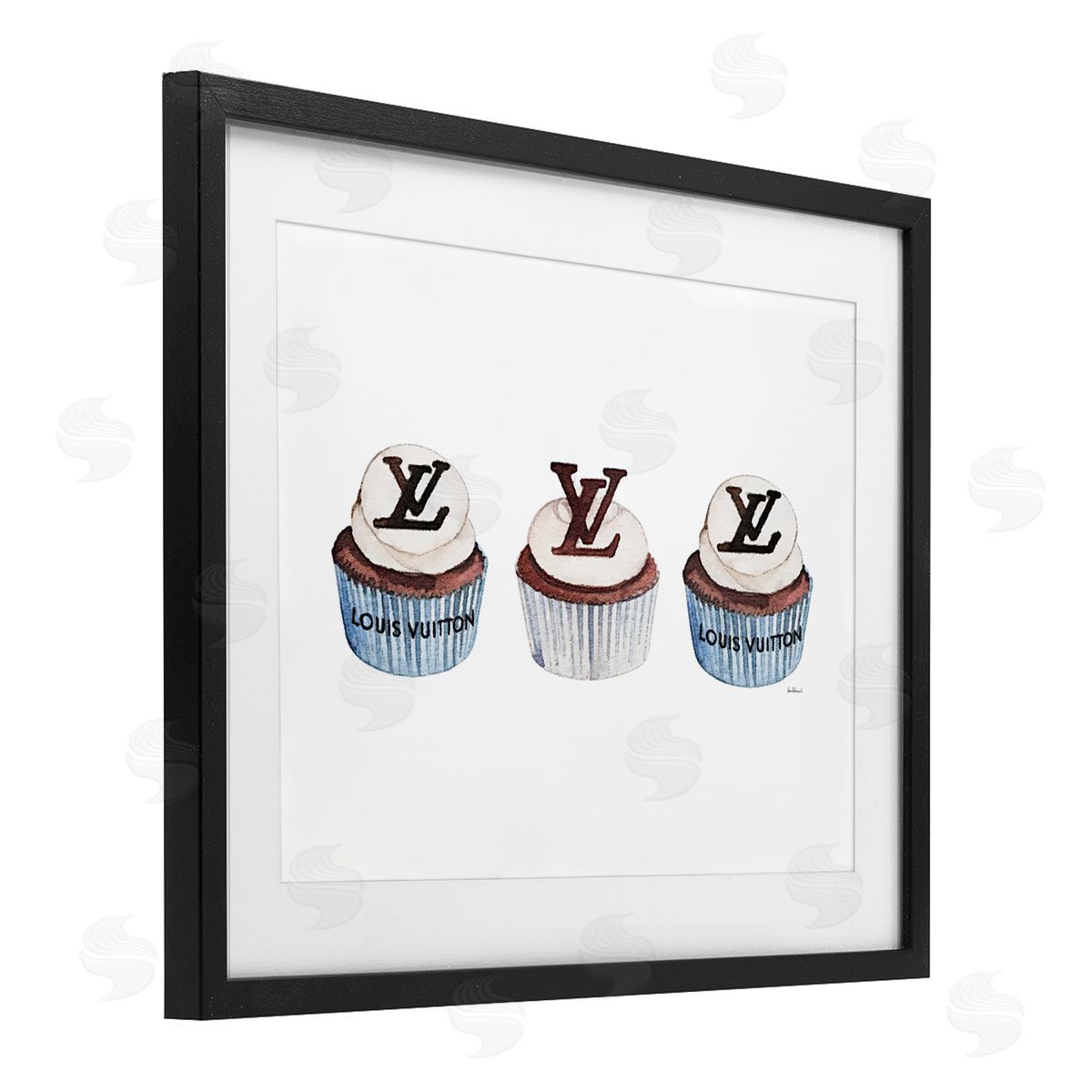 Amanda Greenwood Luxury Bakery Cupcake Trio Canvas Wall Art Print