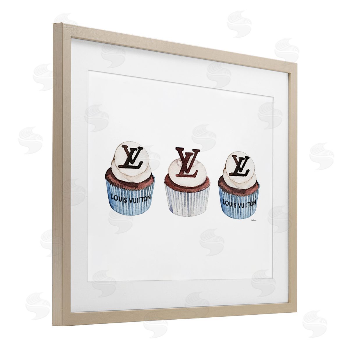 Amanda Greenwood Luxury Bakery Cupcake Trio Canvas Wall Art Print