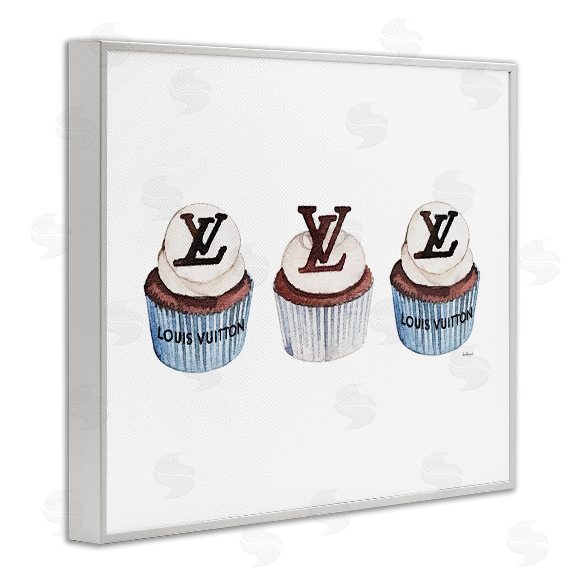 Amanda Greenwood Luxury Bakery Cupcake Trio Canvas Wall Art Print