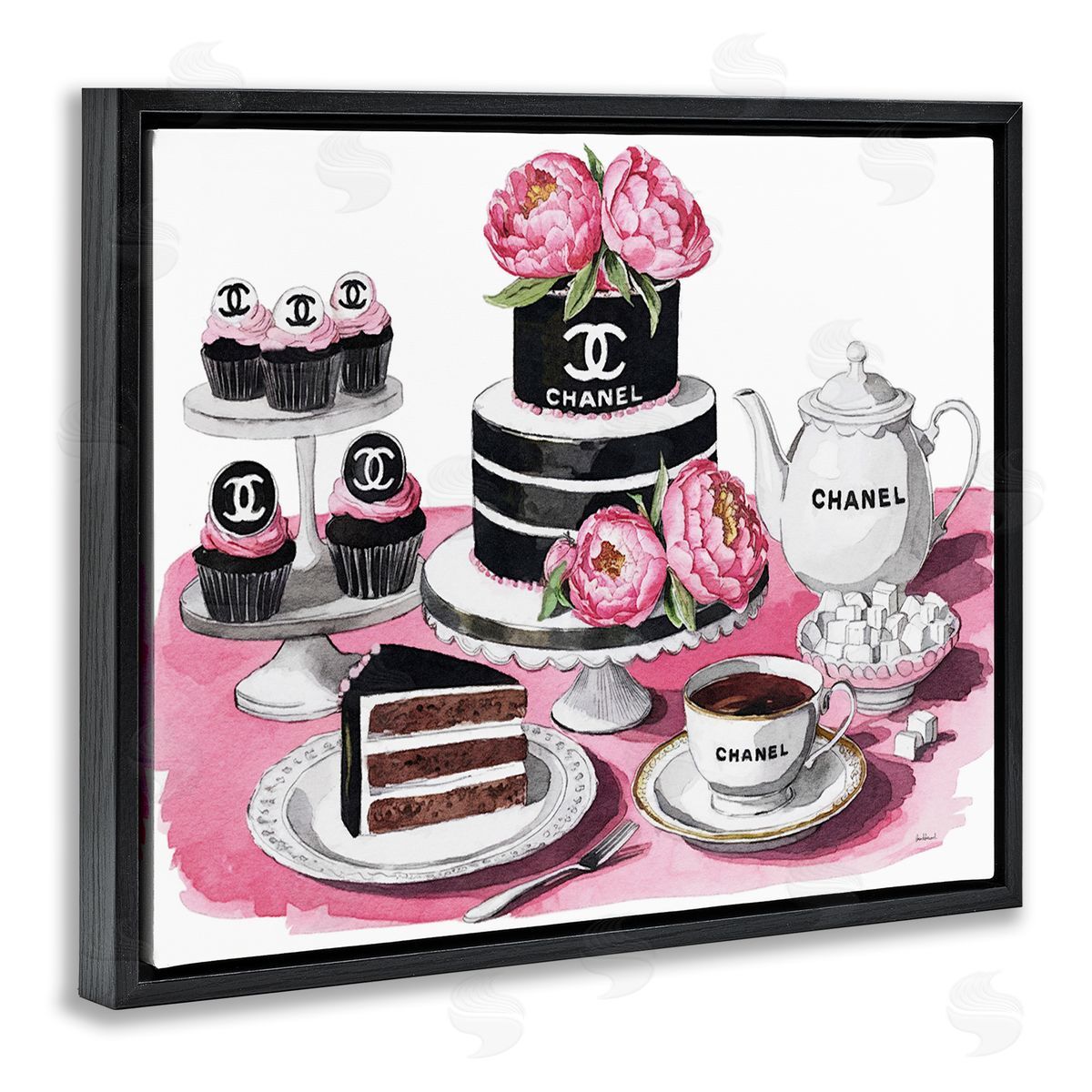 Amanda Greenwood Feminine Chic Dessert Spread Canvas Wall Art Print